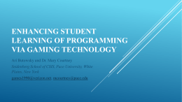 Enhancing Student Learning of Programming via Gaming