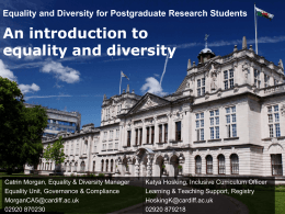 Equality Matters - Cardiff University