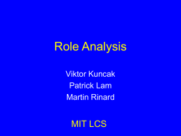 Role Analysis - People | MIT CSAIL