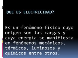 Que es electricidad?