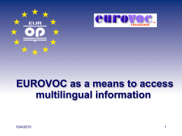 Eurovoc presentation