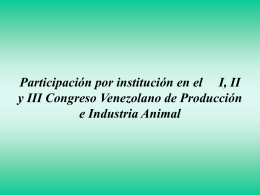 Trabajos presentados en el I Congreso Venezolano de …