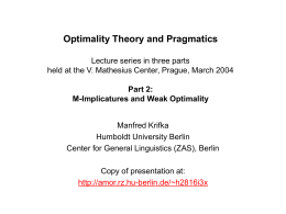 Optimality Theory and Pragmatics - hu