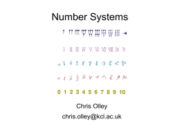 Number Systems - King's College London