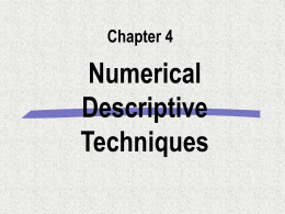 Numerical Descriptive Measures