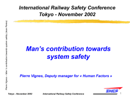 Aucun titre de diapositive - International Rail Safety
