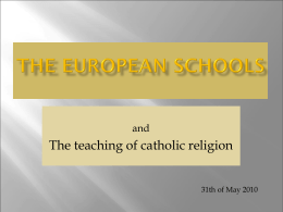 EUROPEAN SCHOOLS Brussels