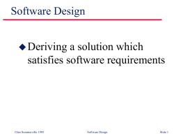 Software Design - DIT School of Computing