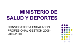 MINISTERIO DE SALUD Y DEPORTES