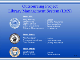 Outsourcing Project Library Management System