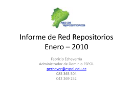 Informe de Red Repositorios Diciembre – 2009