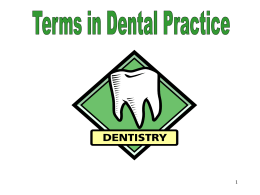 Terms in Dental Practice - UtechDMD2015