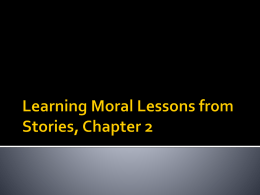 Learning Moral Lessons from Stories, Chapter 2