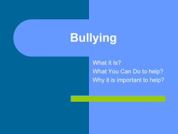 Bullying Prevention Presentation