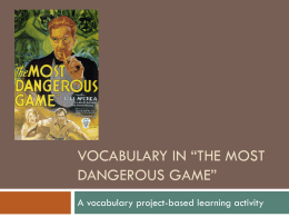 Vocabulary in “The Most Dangerous Game”