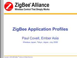 AFG Features Overview - ZigBee Alliance > Home