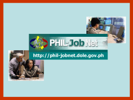 Phil-JobNet - Bureau of Local Employment