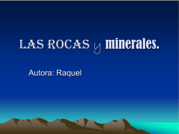 Las rocas y minerales.