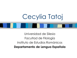 Cecylia Tatoj - Wydział Filologiczny Uniwersytetu