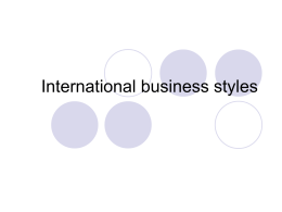 International business styles
