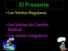 The past tense of –ar verbs