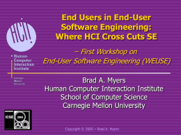 End Users in End-User Software Engineering: Where HCI