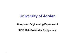 University of Jordan Computer Engineering Department …