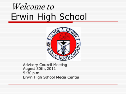 Welcome to Erwin High School