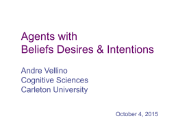 Agents with Beliefs Desires & Intentions