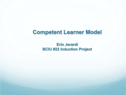 Competent Learner Model - Bucks County Intermediate …