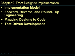 Chap 9 - From Design to Implementation