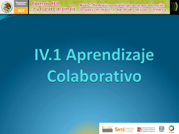 IV.1 Aprendizaje Colaborativo