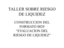 TALLER SOBRE RIESGO DE LIQUIDEZ