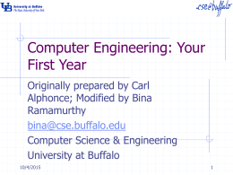 Computer Engineering: Your First Year