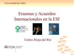 Erasmus y Acuerdos Internacionales en la ESI