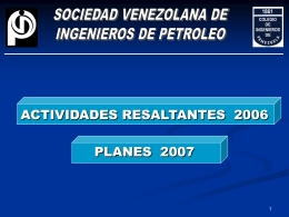 Actividades 2006 y Planes 2007
