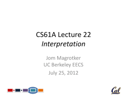 CS61A Lecture 20 Object-Oriented Programming: …
