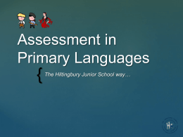 Assessment in Primary Languages