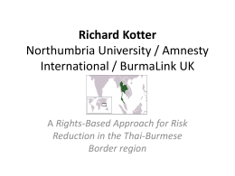 Richard Kotter Northumbria University / Amnesty