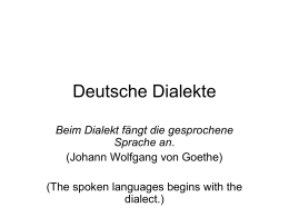 Deutsche Dialekte - Co
