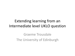 Mokilese - UKLO | United Kingdom Linguistics Olympiad