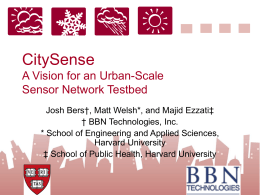 CitySense A Vision for an UrbanScale Sensor Network …
