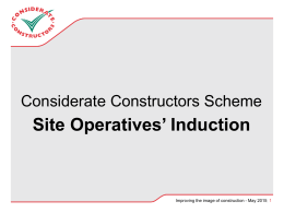 The Best Practice Hub - Considerate Constructors Scheme