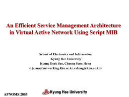 Service Management Architecture in VAN Using Script MIB