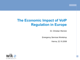 Study on the regulation of Voice over IP (including
