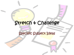 Stretch & Challenge
