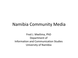 Namibia Community Media - Svenska social