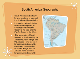 South America Geography