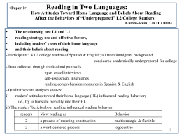 Paper-1 Reading in Two Languages: How Attitudes …