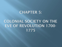 CHAPTER 5: Colonial Society on the - kollaschapush